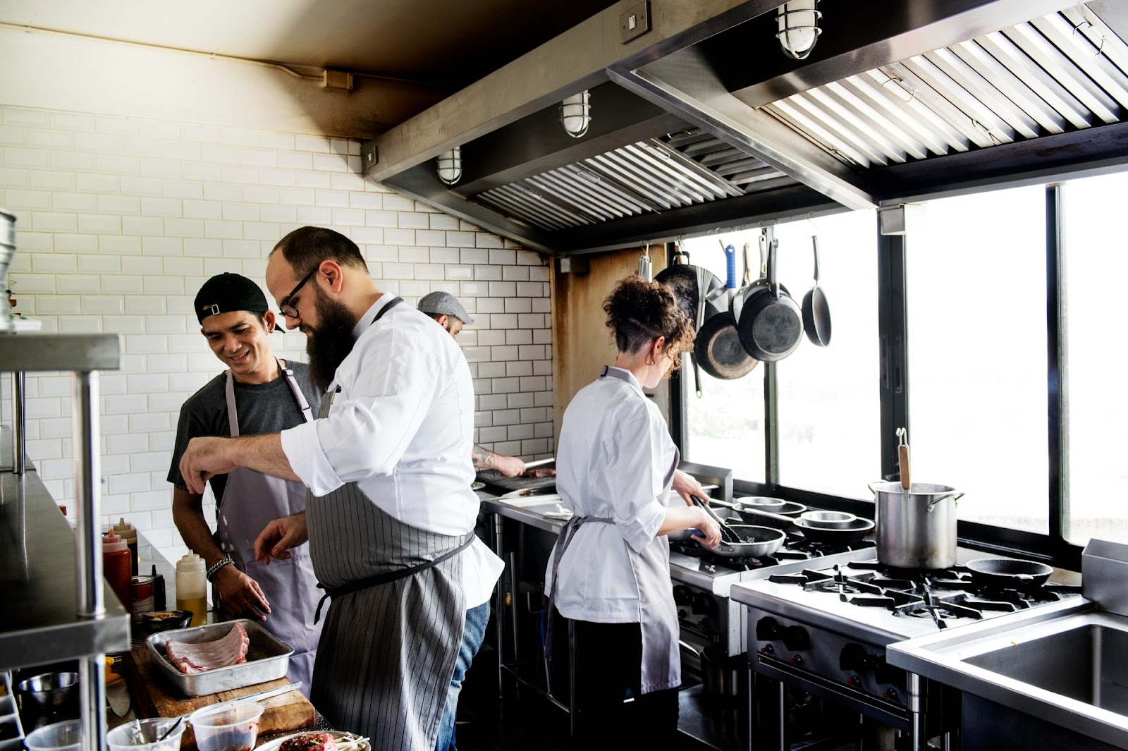 restaurant staff working