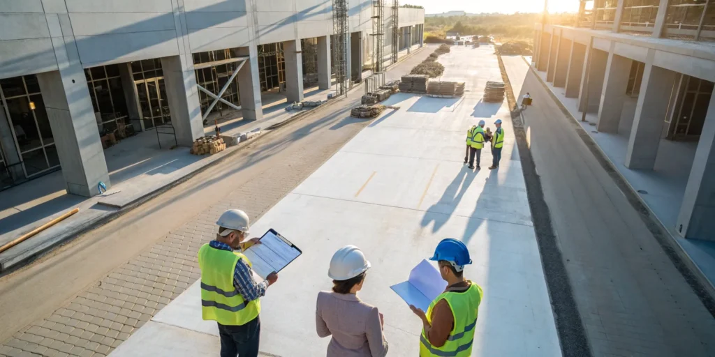 A retail construction team uses permit services to review plans and prevent project delays.