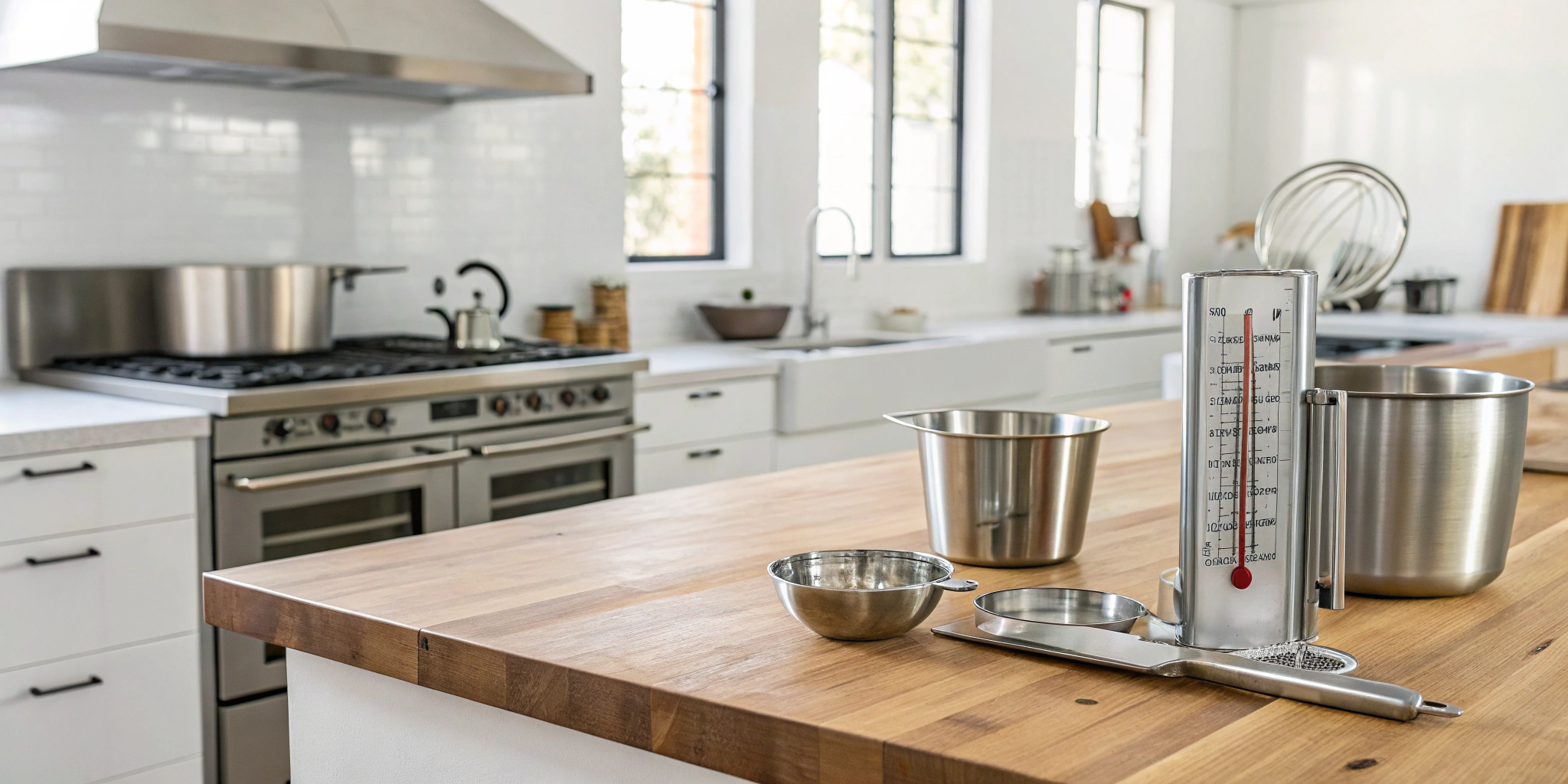 Clean commercial kitchen with stainless steel appliances ready to apply for a restaurant health permit.